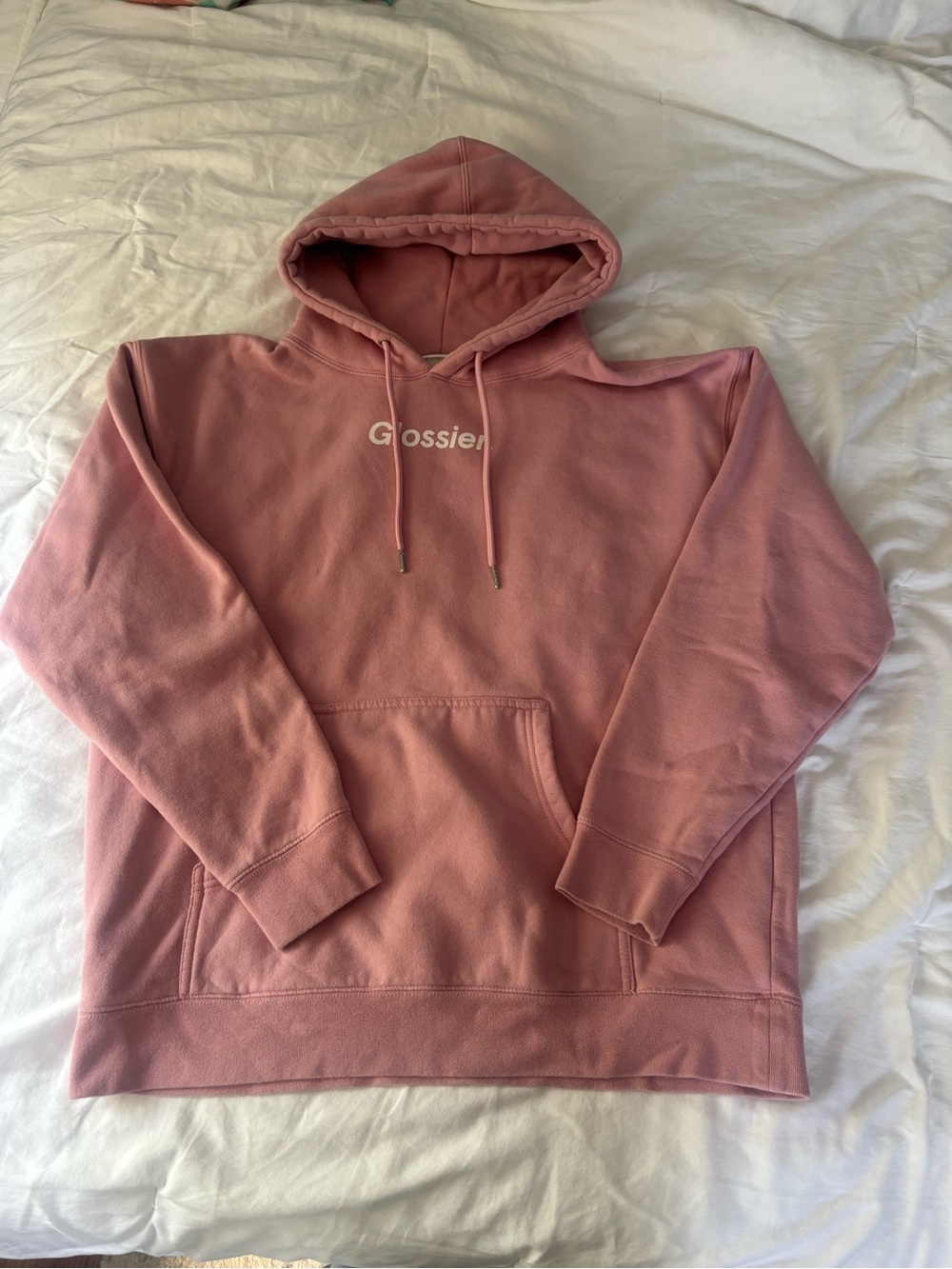Glossier Hoodie Sweatshirt - Dusty Rose